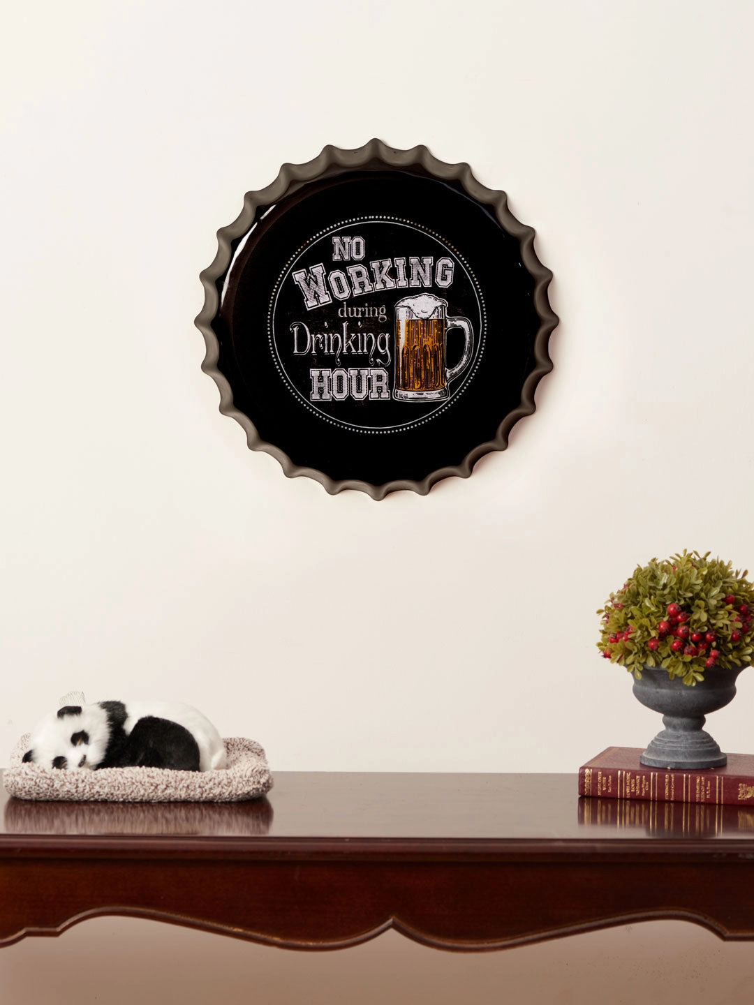 No Working During Drinking Hour - Oversized Wall Bottle Caphome decor ,wall decor 