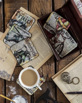 Nostalgia Metal Coasters - Set of 6modern kitchen decor ,kitchen dinner set ,dinnerware 