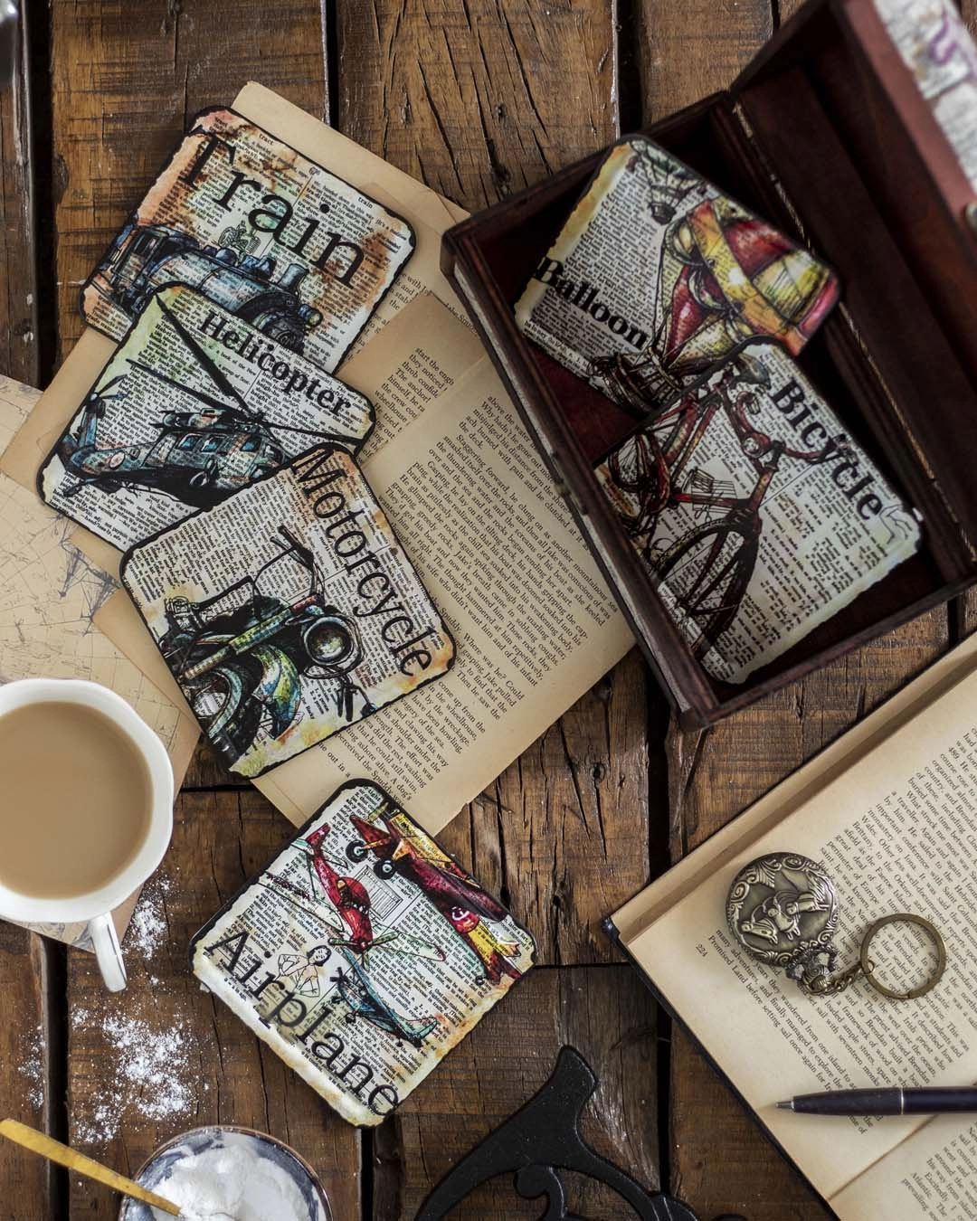Nostalgia Metal Coasters - Set of 6