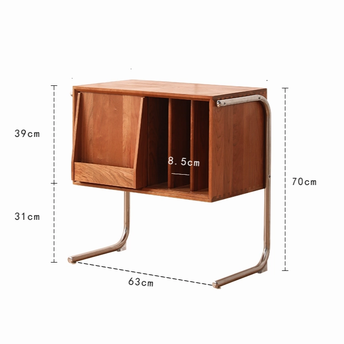 Nova Solid Wood Bookcase Side Table Cabinet