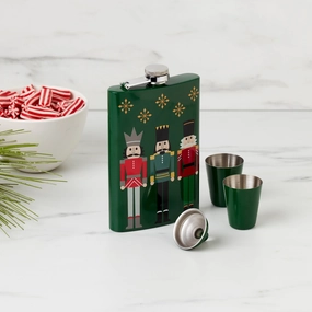 Nutcracker 4 pc Flask Setglass cups ,personalized mugs 