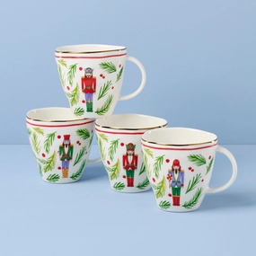 Nutcracker Dinnerware Mugs - Set of 4 - Assortedmodern kitchen decor ,kitchen dinner set ,dinnerware 
