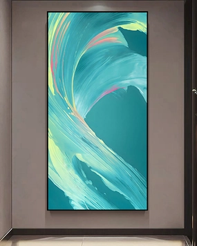 Ocean Pulse 3D Abstract Oil Paintingnordic style wall decor