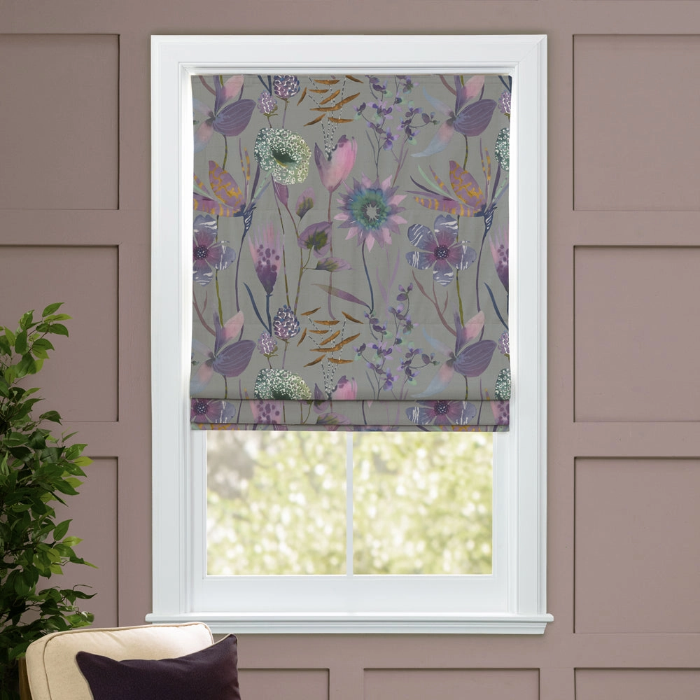 Oceania Printed Cotton Made to Measure Roman Blinds Dahlia