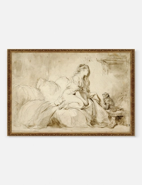 Oh! IF Only He Were as Faithful to Me Wall Art by Jean-Honor Fragonard, Original Work held by the J. Paul Getty Museumnordic style wall decor