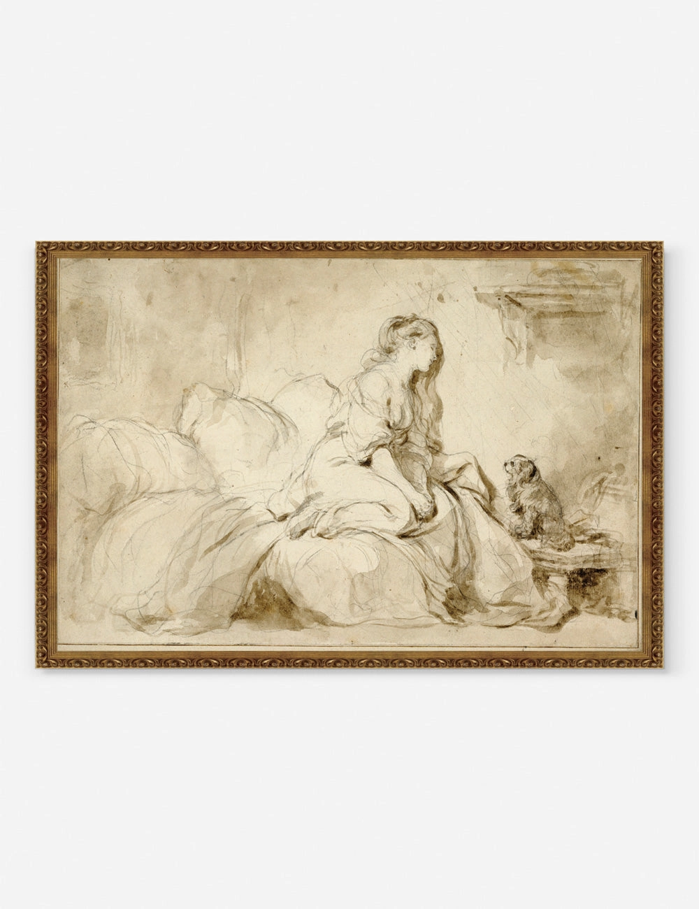 Oh! IF Only He Were as Faithful to Me Wall Art by Jean-Honor Fragonard, Original Work held by the J. Paul Getty Museumnordic style wall decor