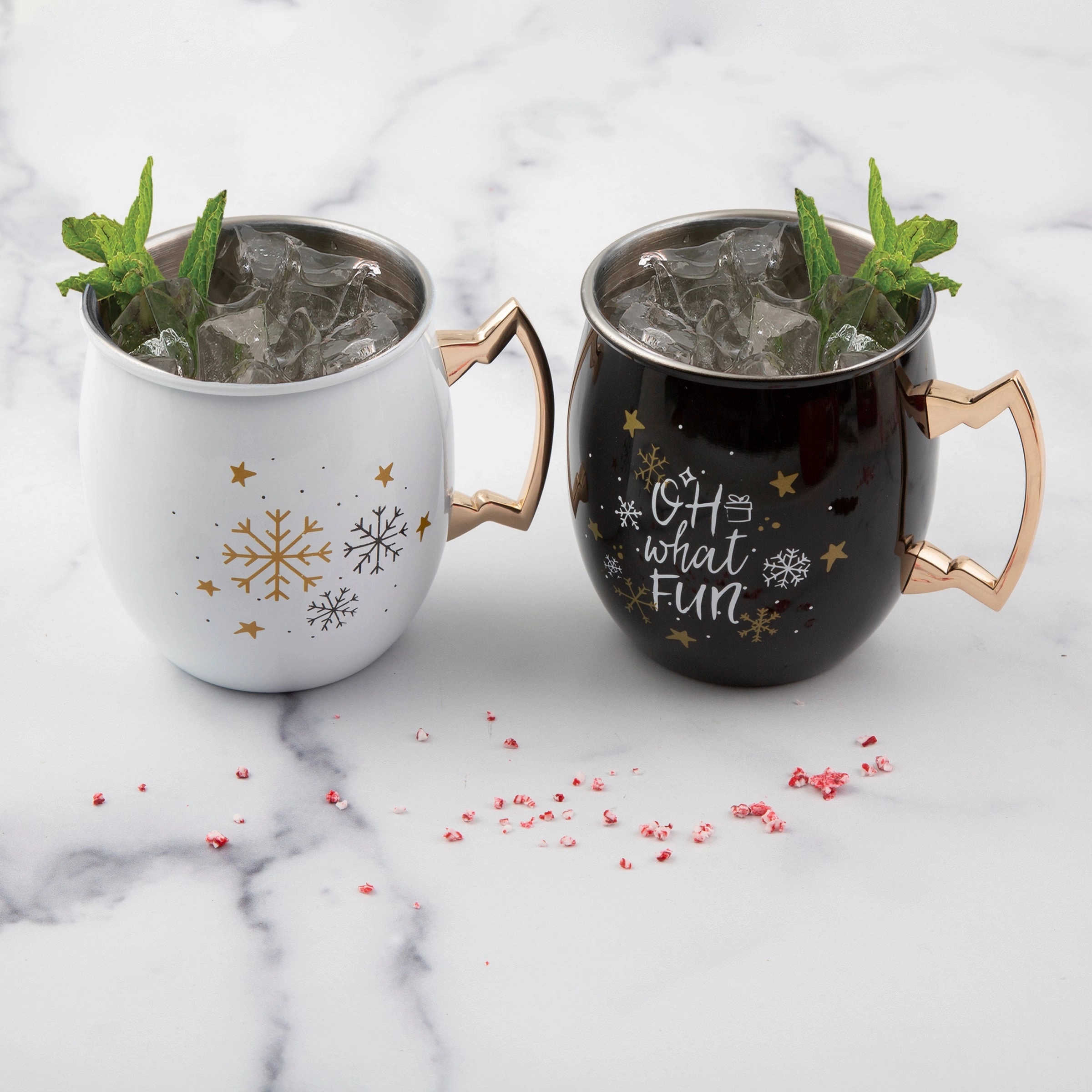 Oh What Fun Moscow Mule Mugs - Set Of 2
