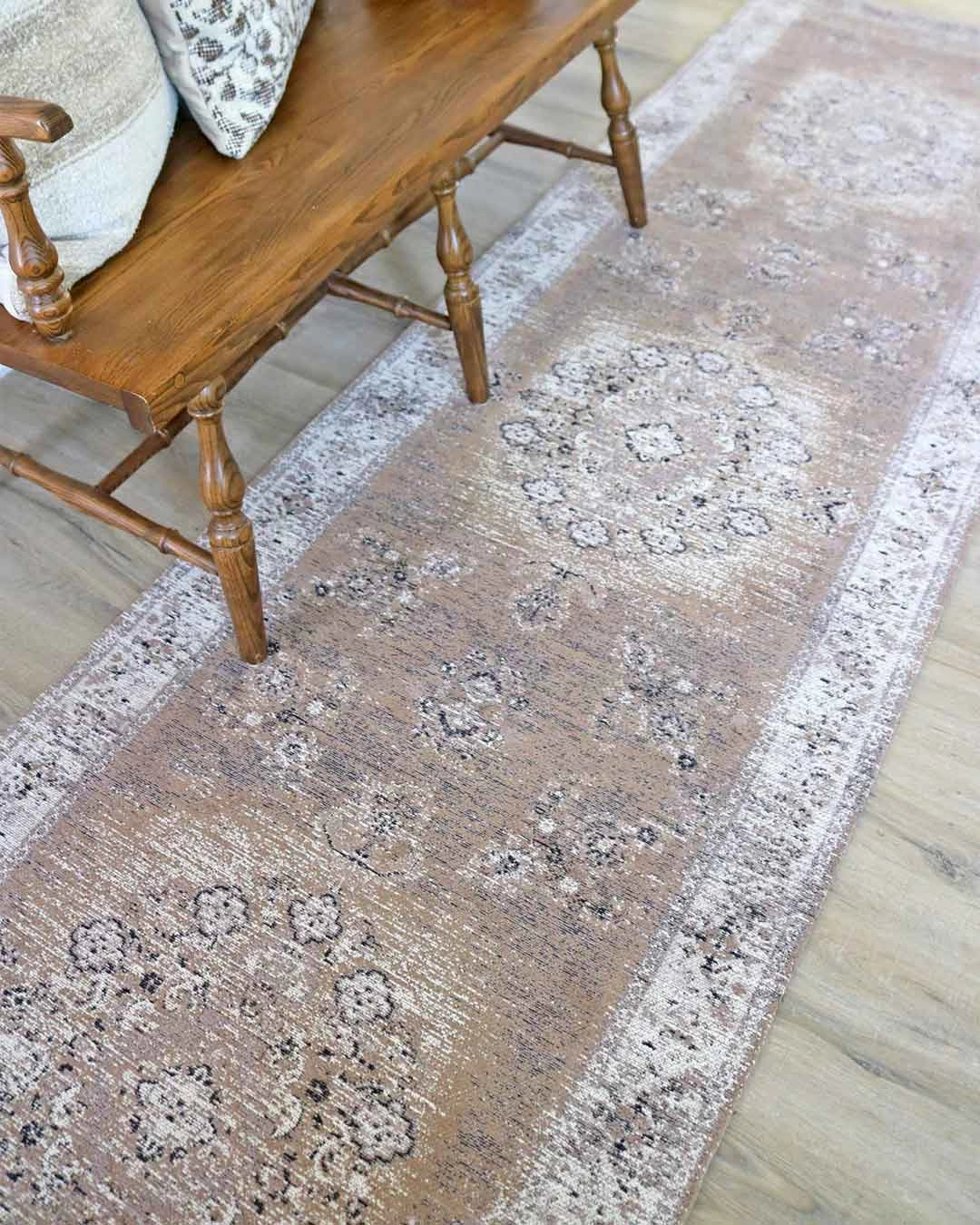 Olive Caramel Brown Traditional Medallion Runner Rug *NO RETURNS UNLESS FAULTY