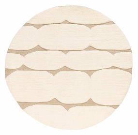 Olympia Ivory Textured Wool Round Rugmodern color block patchwork rug