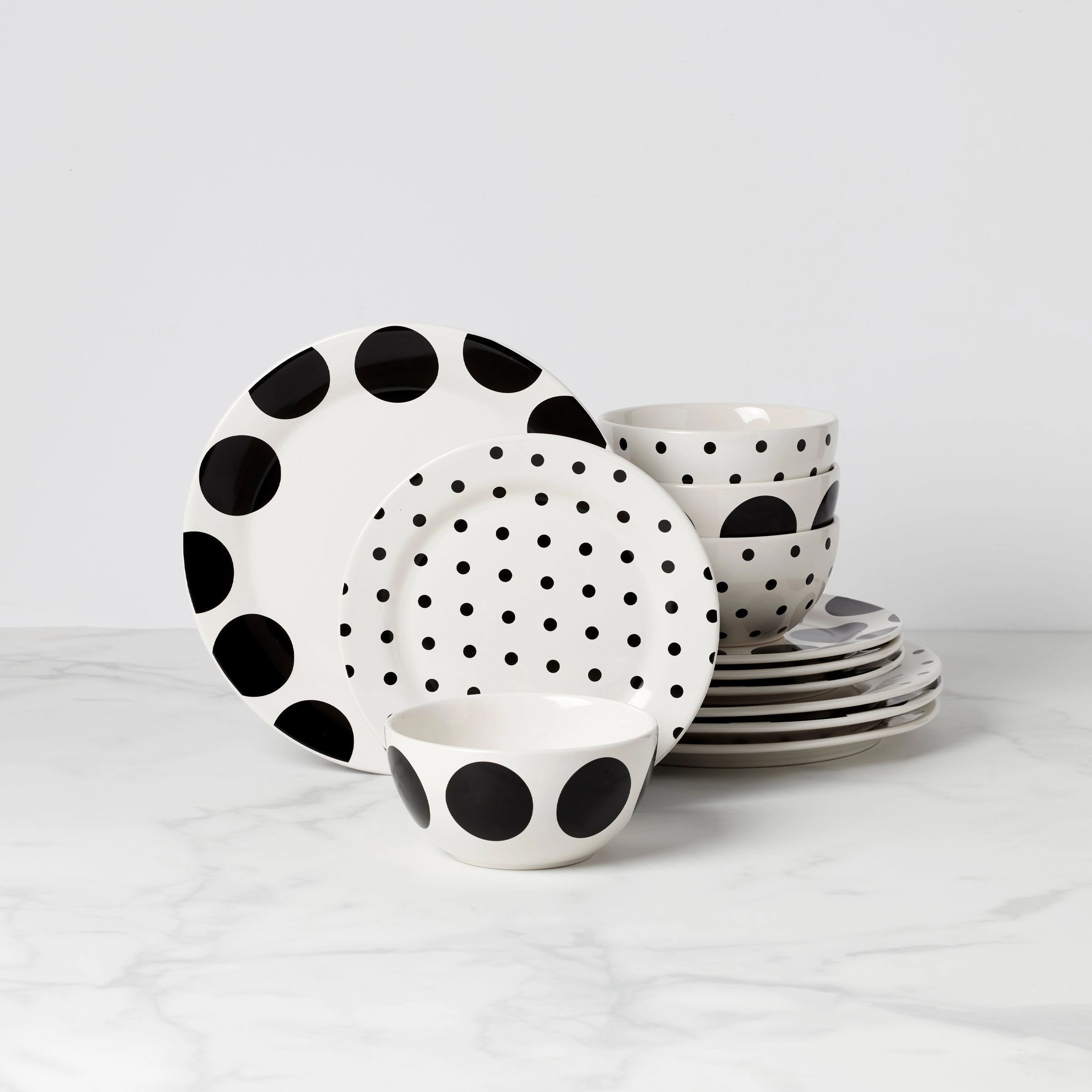 On The Dot 12-Piece Dinnerware Sethalloween party decor ,outdoor halloween decor 