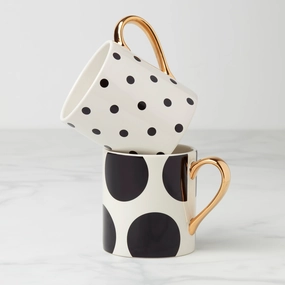 On The Dot Assorted Mugs - Set of 2halloween party decor ,outdoor halloween decor 