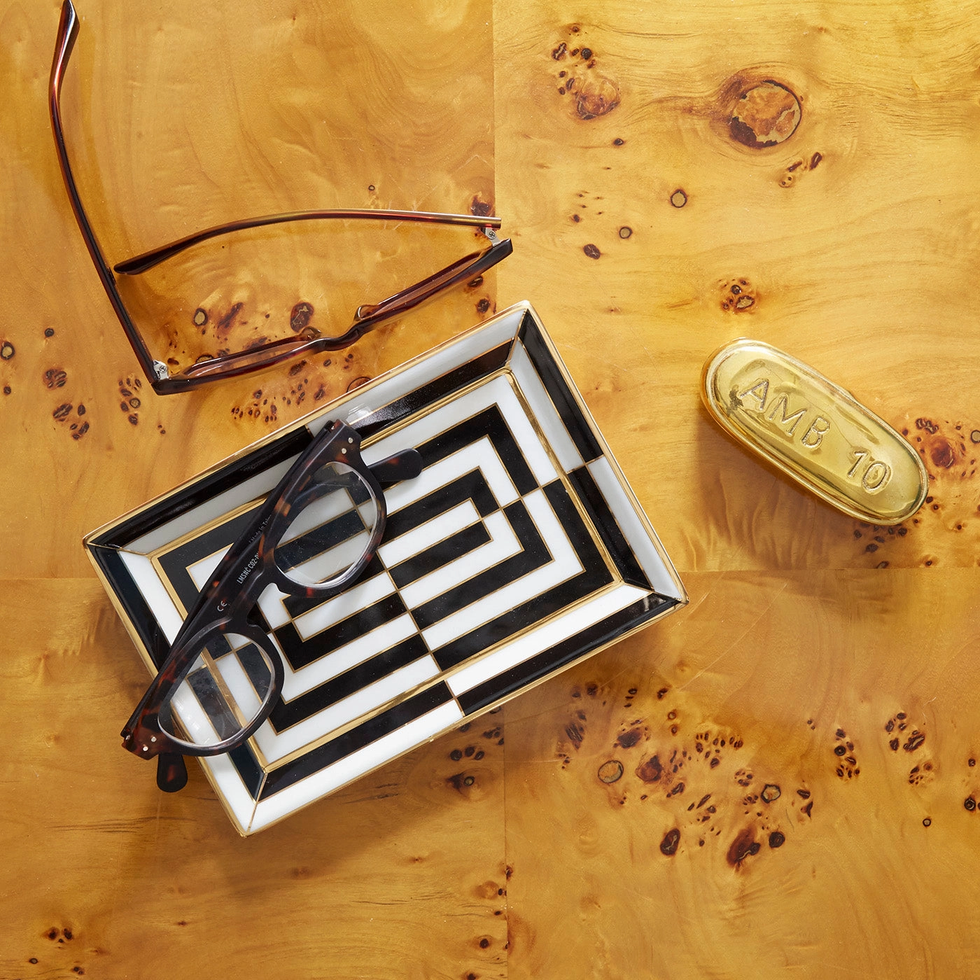 Op Art Rectangle Tray