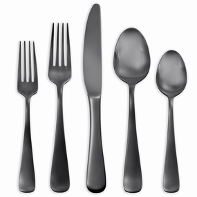 Opera Black Titanium 5 Piece Place Settinghalloween party decor ,outdoor halloween decor 