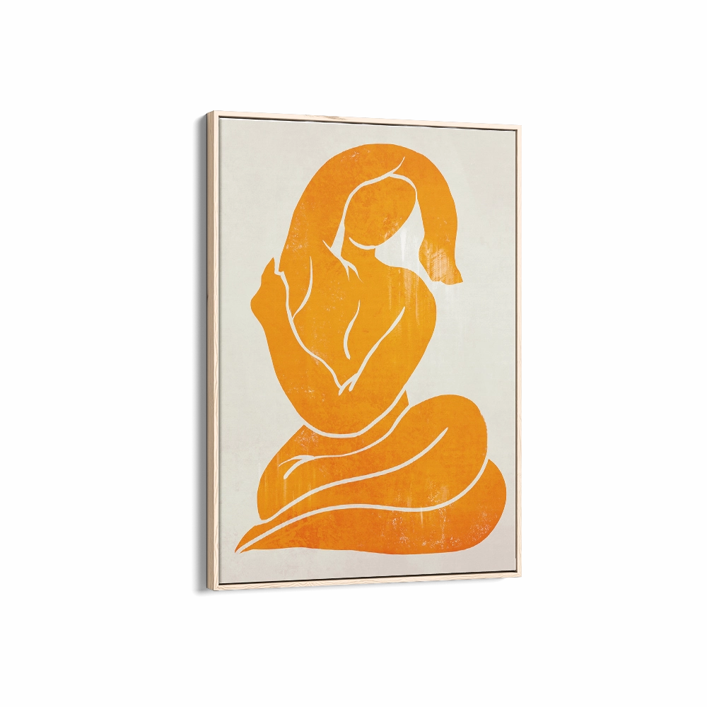 Orange Figure Print 1