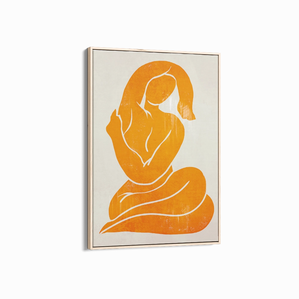 Orange Figure Print 1