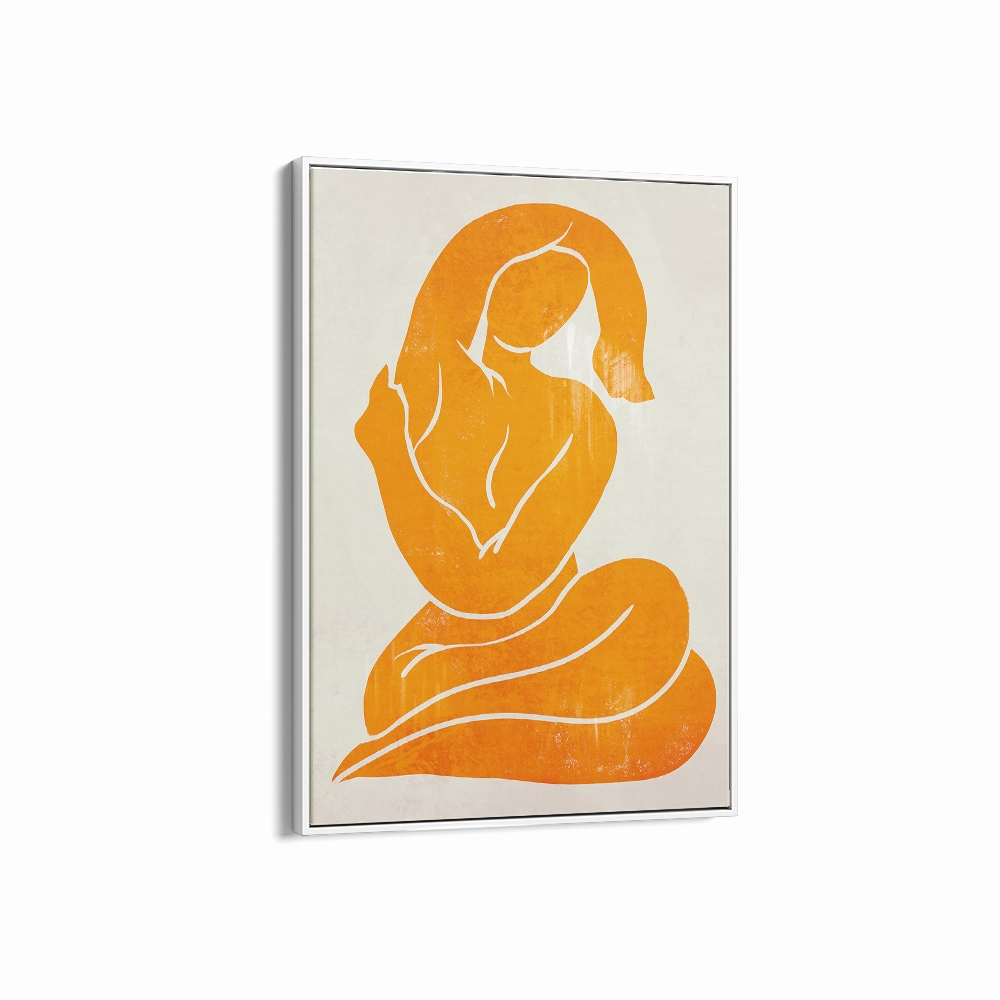 Orange Figure Print 1