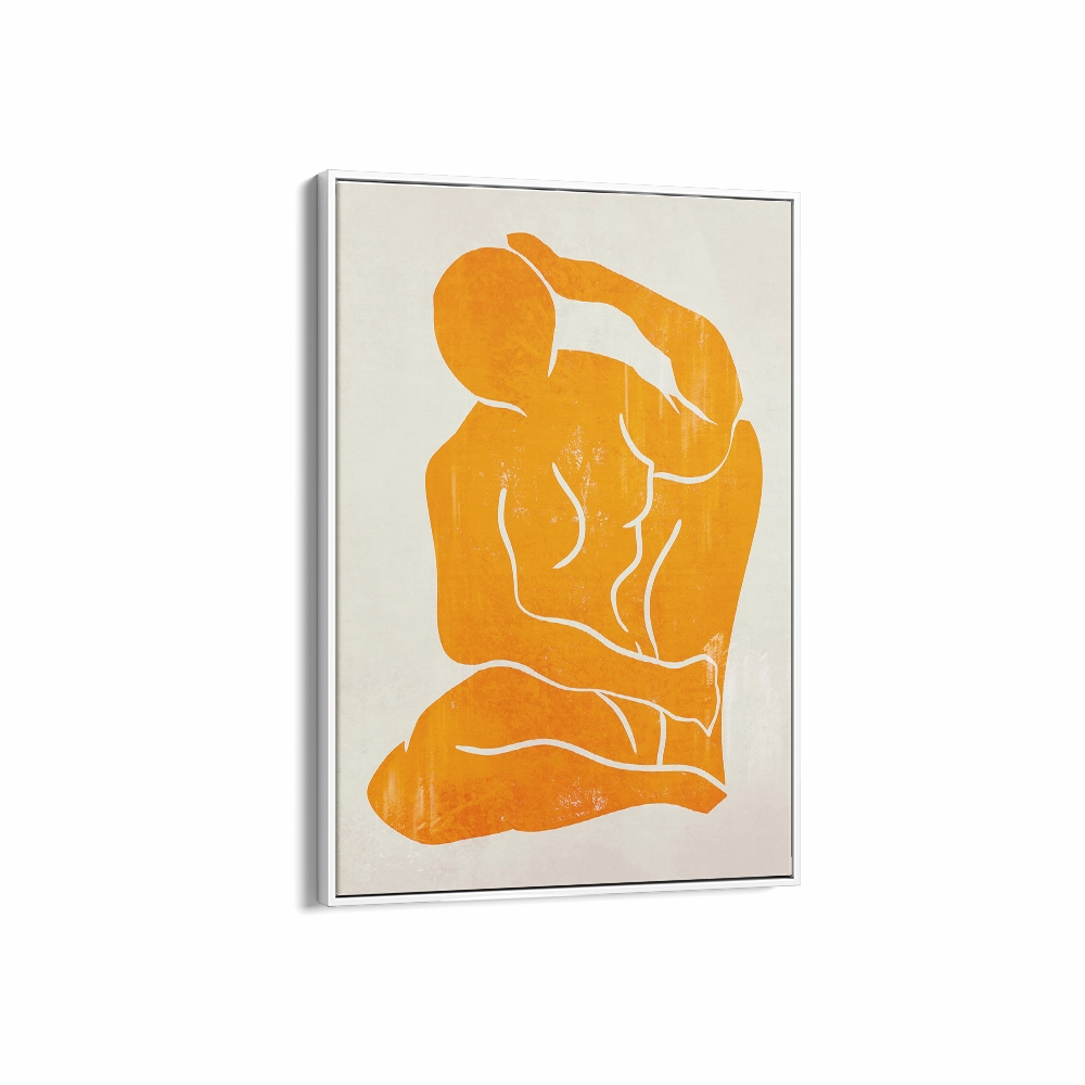 Orange Figure Print 3