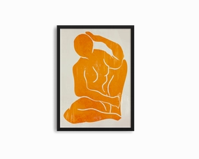 Orange Figure Print 3nordic style wall decor