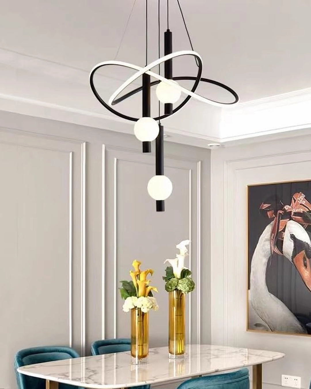 Orbit  LED Globe Infinity Chandeliermodern wall lamp,smart wall lamp