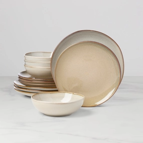 Organic Shades Oatmeal 12-Piece Dinnerware Sethalloween party decor ,outdoor halloween decor 