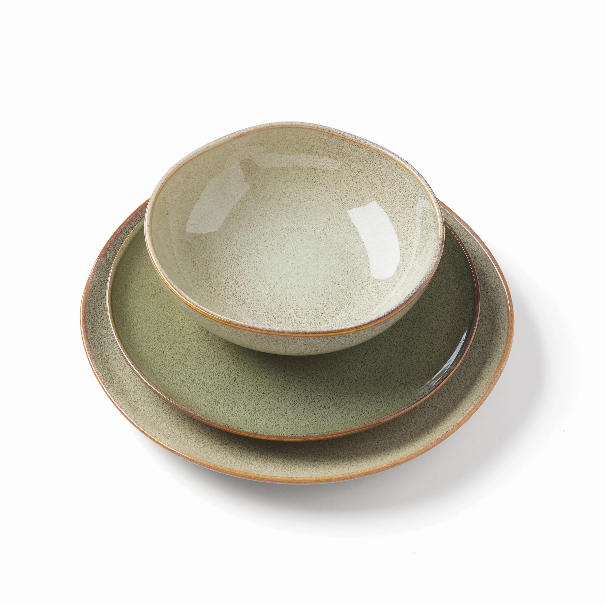 Organic Shades Sage 12-Piece Dinnerware Set