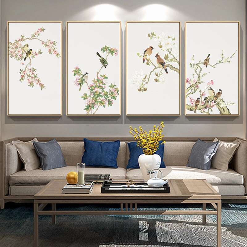 Oriental Birds Wall Art With Frame