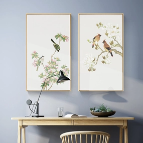 Oriental Birds Wall Art With Framehome decor ,wall decor 