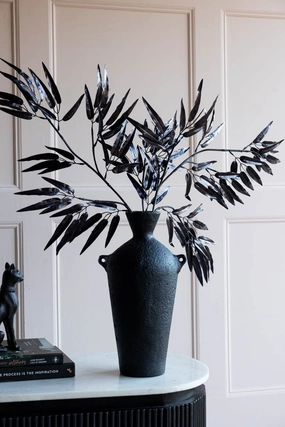 Ornamental Bamboo In Blackdecorative vase ,Modern Ceramic Vase for Home Decoration 