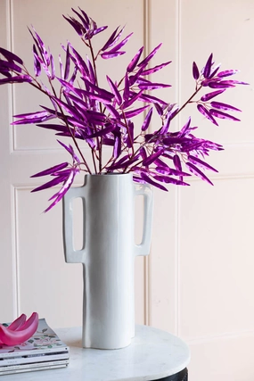 Ornamental Bamboo In Purpledecorative vase ,Modern Ceramic Vase for Home Decoration 