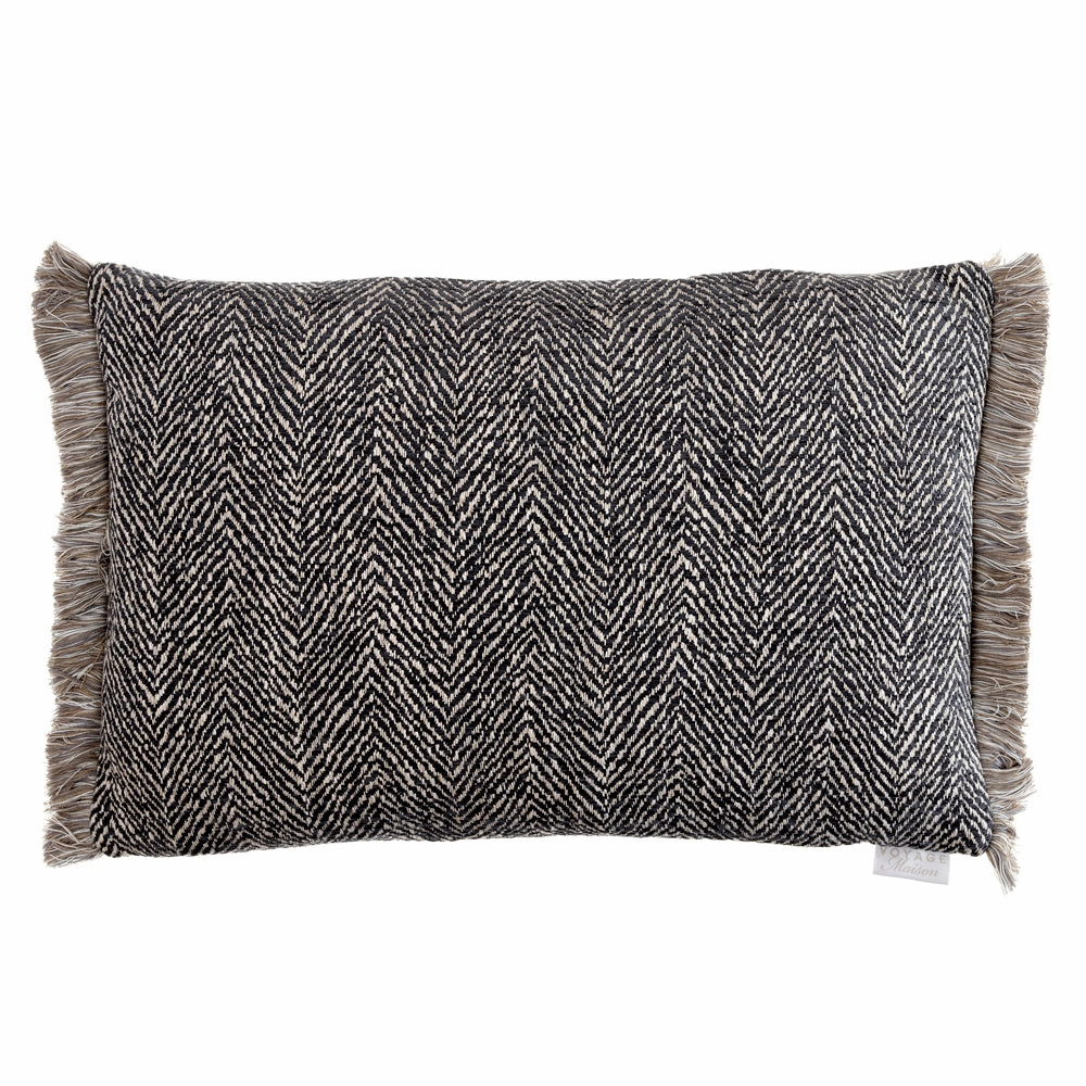 Oryx Feather Cushion Charcoal