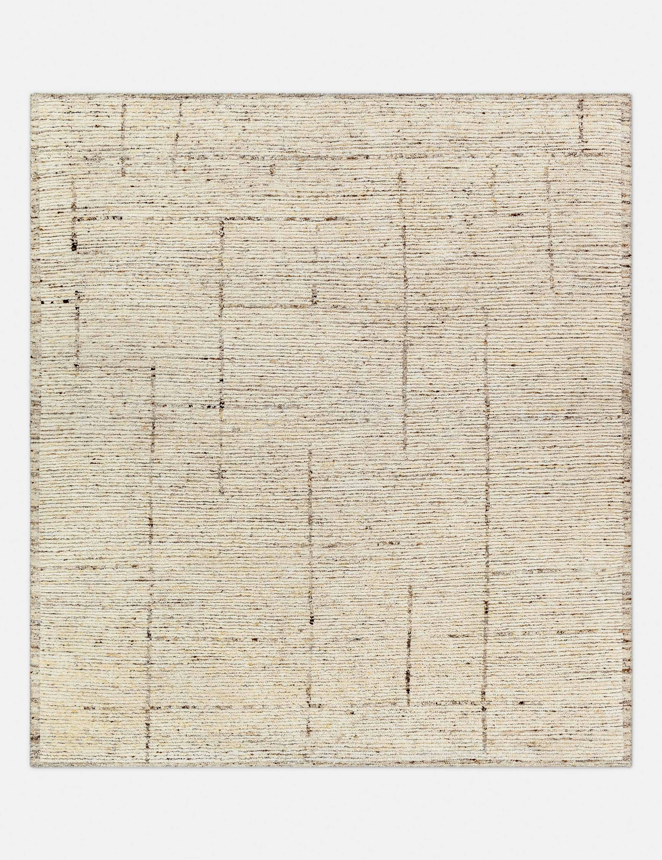 Ossie Hand-Knotted Wool Morrocan Style Rugmodern color block patchwork rug