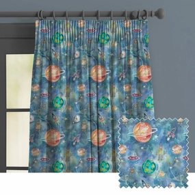 Out Of This World Printed Made to Measure Curtains Skybedding sets ,throw blankets 