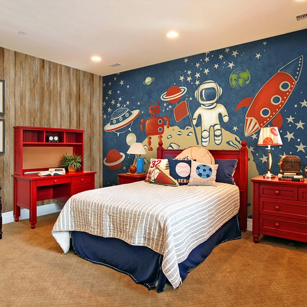Outer Space Kids Wall Mural