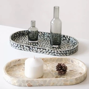 Oval Mother of Pearl Decorative Trayhome decoration ,modern home decor 