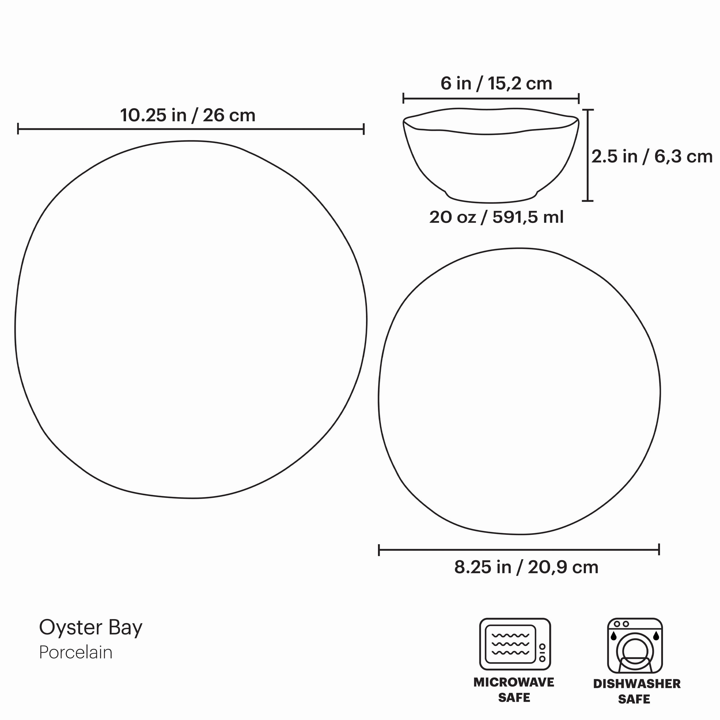 Oyster Bay 12-Piece Dinnerware Set