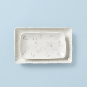 Oyster Bay 2-Piece Nesting Serving Plattersafternoon tea dessert tray