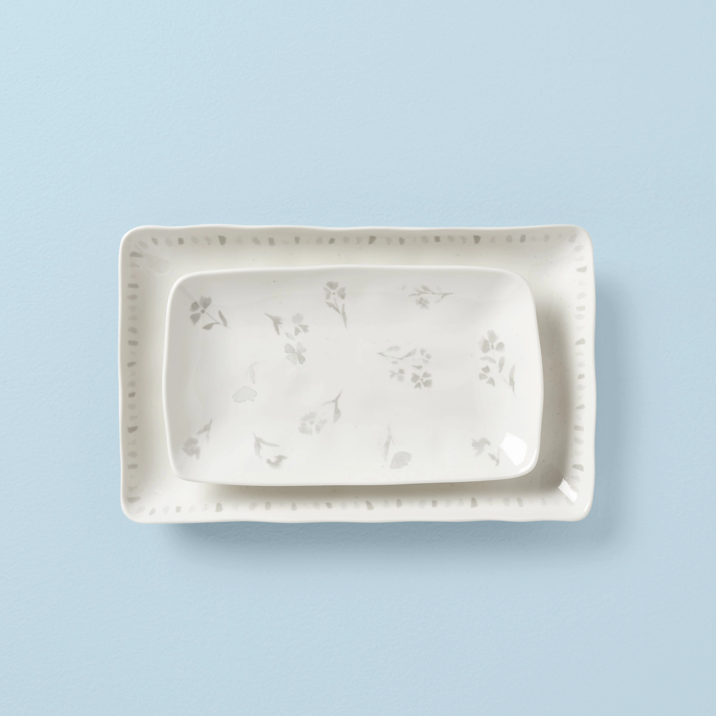 Oyster Bay 2-Piece Nesting Serving Plattersafternoon tea dessert tray