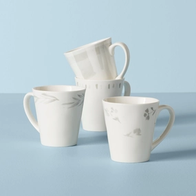 Oyster Bay Assorted Mugs - Set of 4thanksgiving decor ,thanksgiving centerpiece 