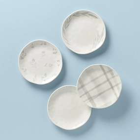 Oyster Bay Assorted Tidbit Plates - Set of 4thanksgiving decor ,thanksgiving centerpiece 