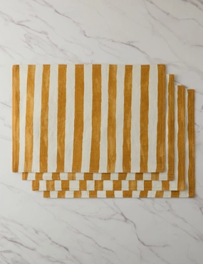 Painterly Stripe Linen Placemats (Set of 4) by Sarah Sherman Samuelhome decor ,wall decor 