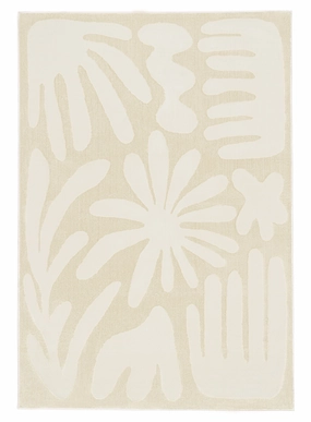 Palila Textured Abstract Neutral Washable Rugmodern color block patchwork rug