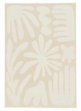 Palila Textured Abstract Neutral Washable Rugmodern color block patchwork rug
