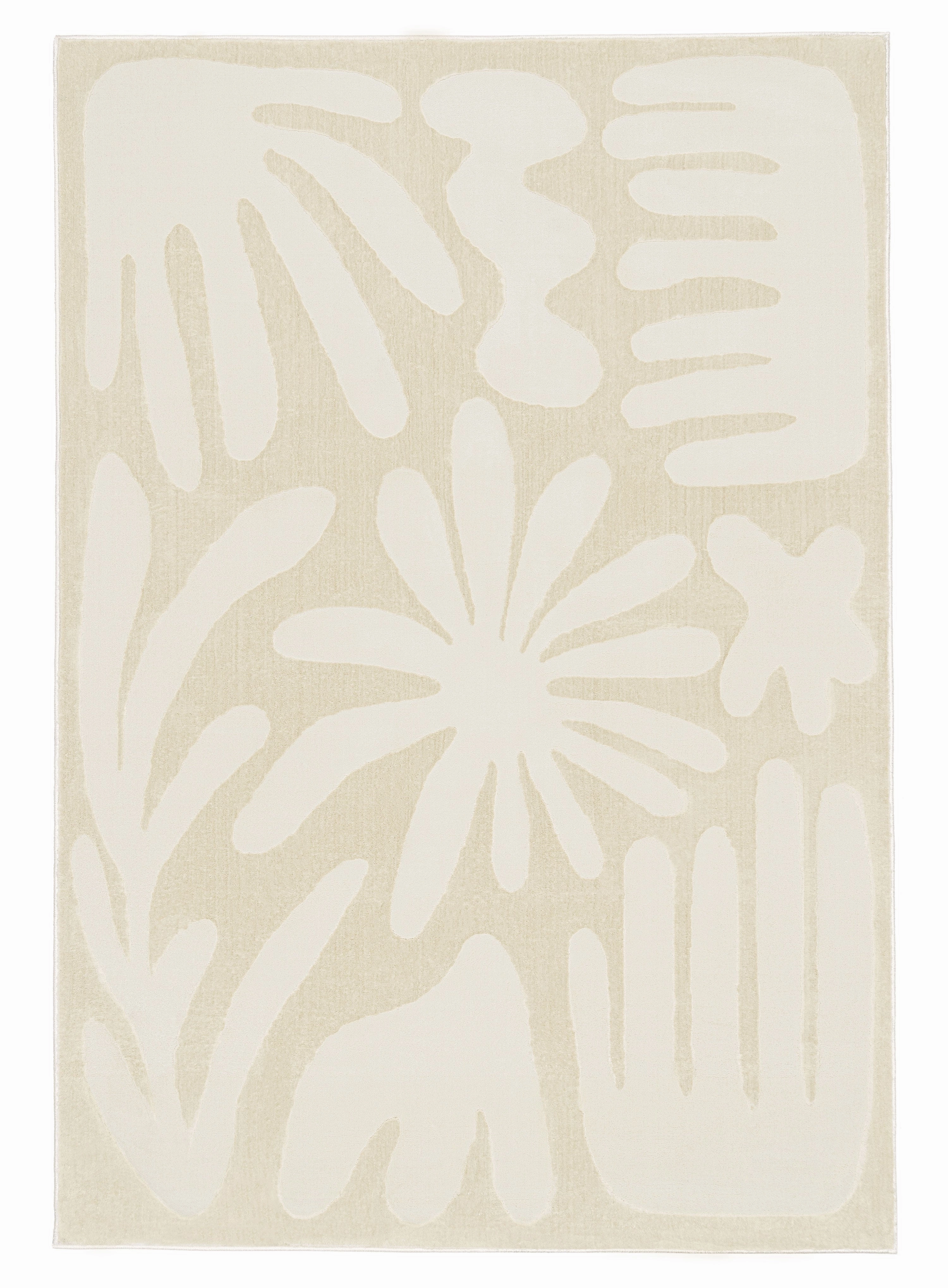 Palila Textured Abstract Neutral Washable Rugmodern color block patchwork rug