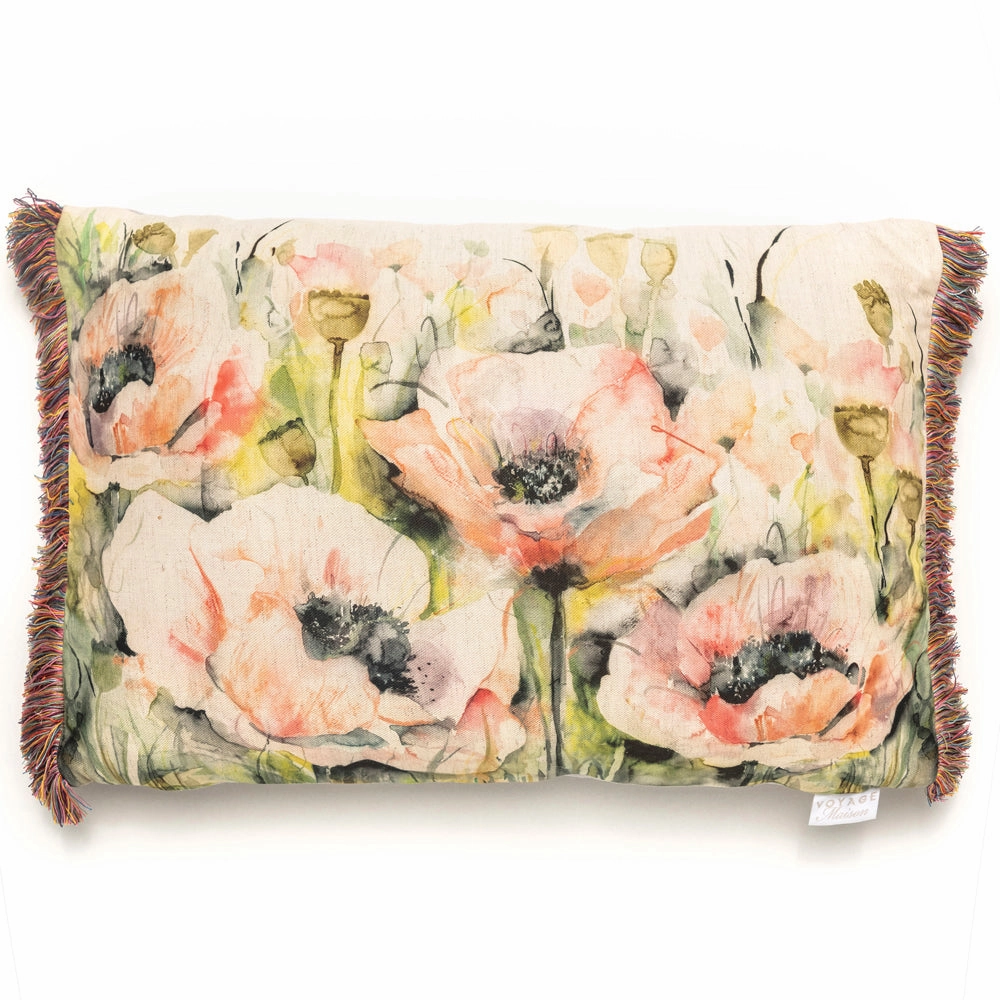 Papavera Printed Feather Cushion Sweetpea