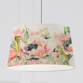 Papavera Quintus Taper Lamp Shade Sweetpeareplacement lampshade,White Linen Drum Lampshade for Table or Floor Lamp