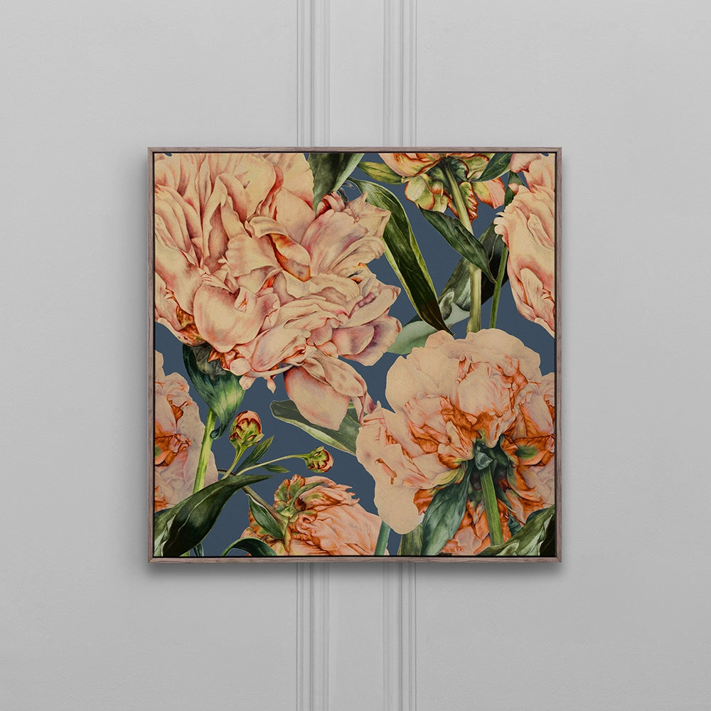 Parcevall Coral Framed Canvas Stone
