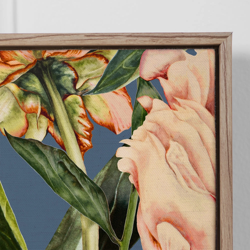 Parcevall Coral Framed Canvas Stone