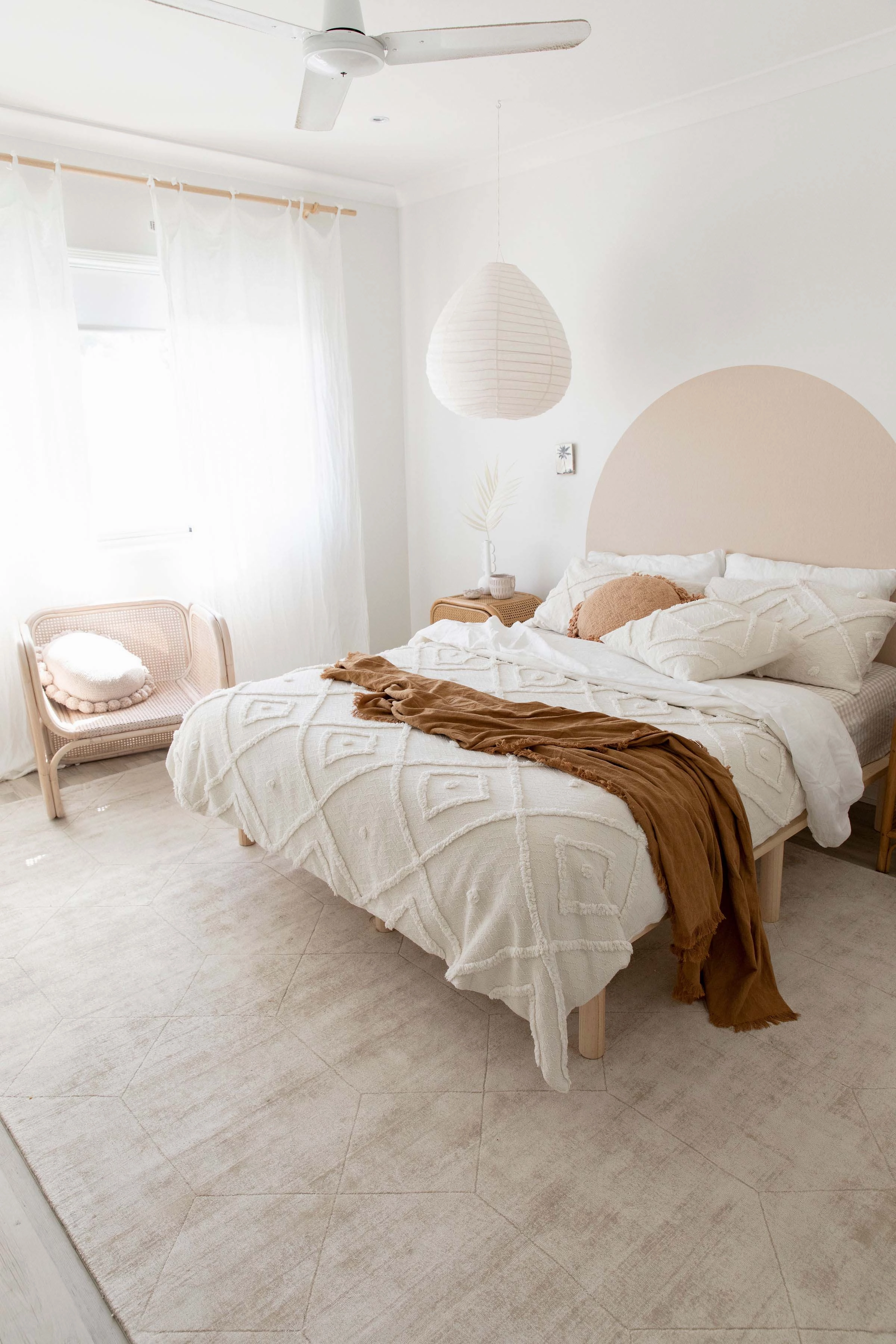 Parker Beige and Ivory Geometric Viscose Rug