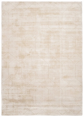 Parker Beige and Ivory Geometric Viscose Rugmodern color block patchwork rug