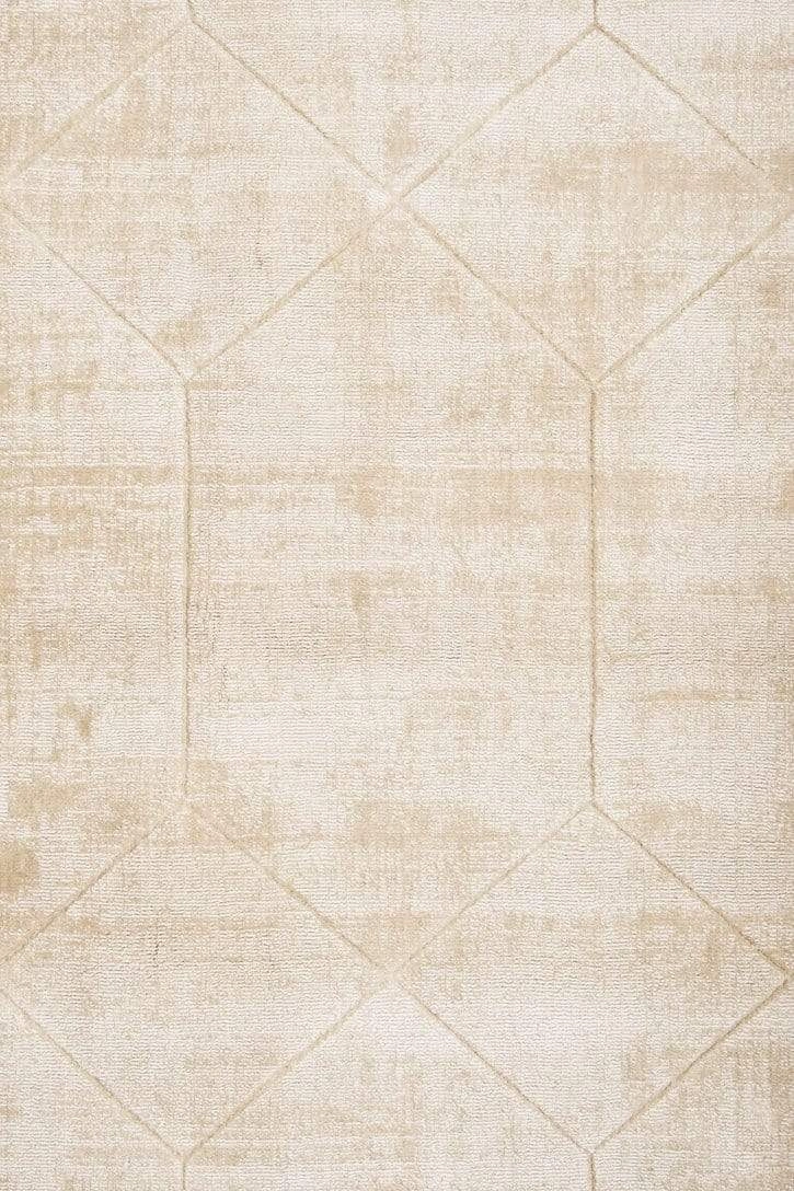 Parker Beige and Ivory Geometric Viscose Rug